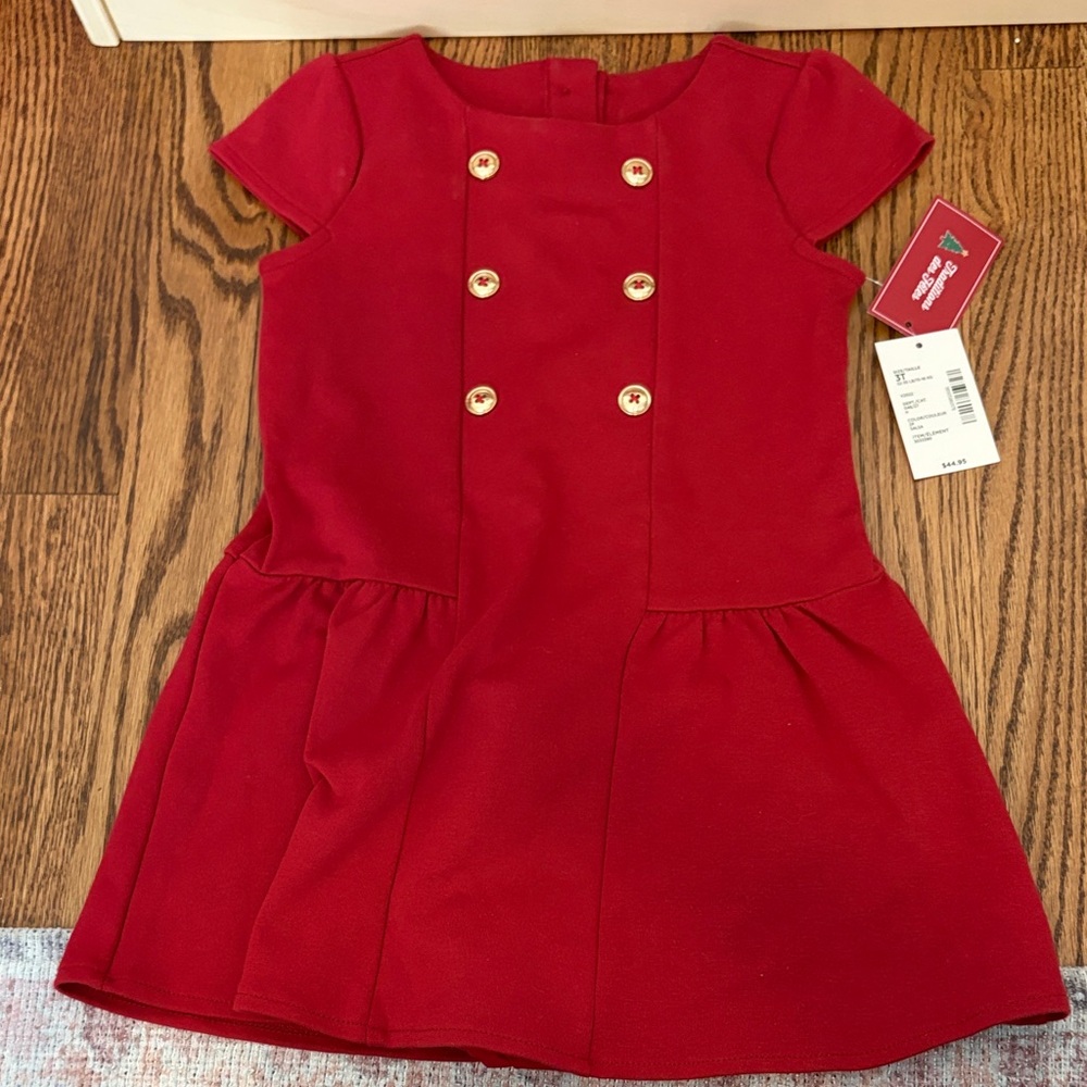 Gymboree Red Girls' Dress with Gold Buttons